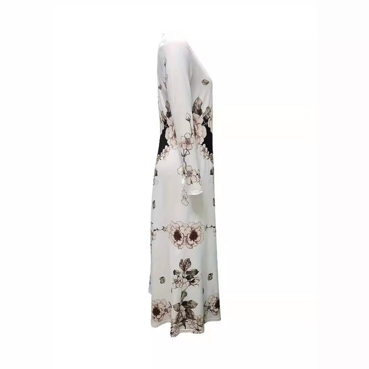 Maxi dress for women with a floral design and practical pockets Lune London