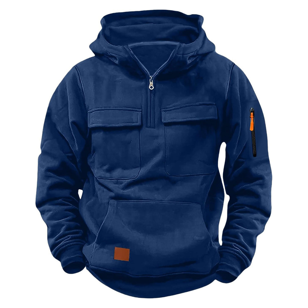 Functional hooded jacket for men with zipper and practical pockets Lune London