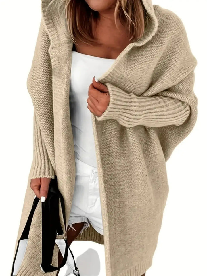 Lune London | Women Cozy Cardigan with Hood and Loose-Fitting Design