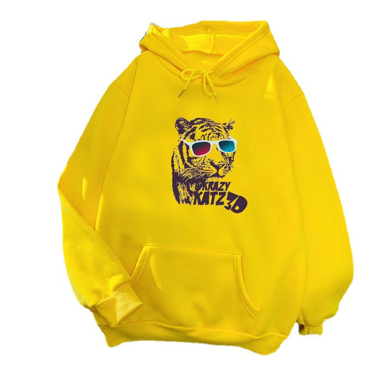 Women's hoodie with stylish tiger motif Chic & Stil