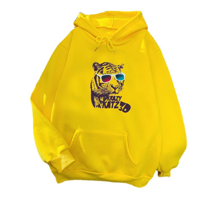 Women's hoodie with stylish tiger motif Chic & Stil