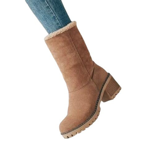 Elegant winter boots for women with wool collar Lune London