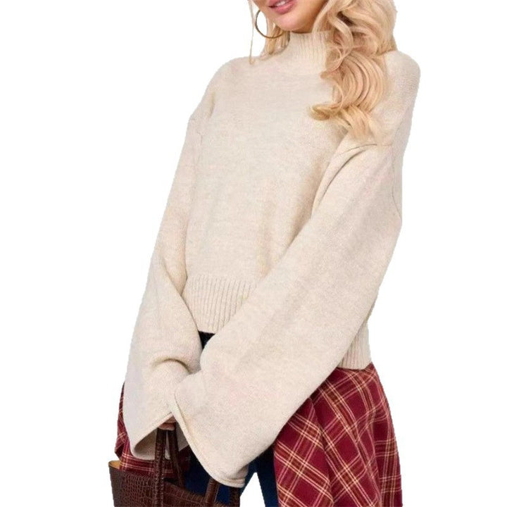 Knit pullover for women with a relaxed fit and voluminous sleeves Lune London
