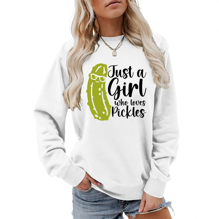 Sweat-shirt pour femmes avec motif de concombre humoristique et coupe décontractée Chic & Stil