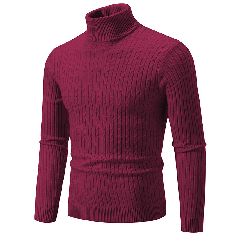 Elegant roll-neck sweater for men in fine knit Lune London