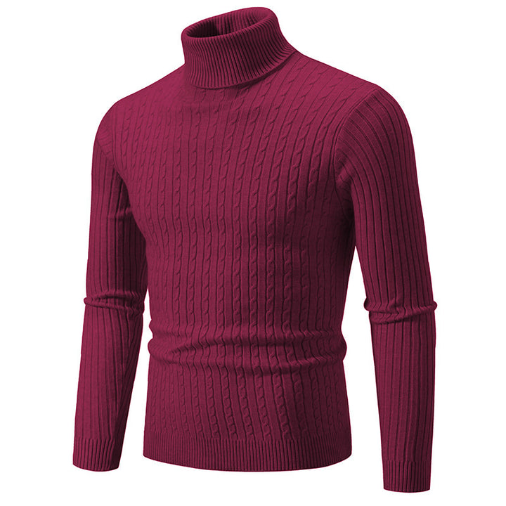 Elegant roll-neck sweater for men in fine knit Lune London
