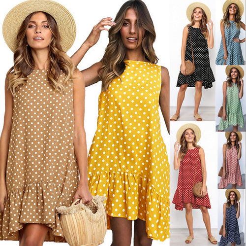 Chic and stylish women's flared hem leisure dress
