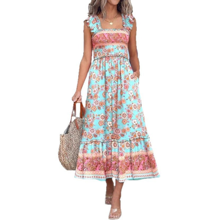 Sleeveless floral maxi dress for women Lune London