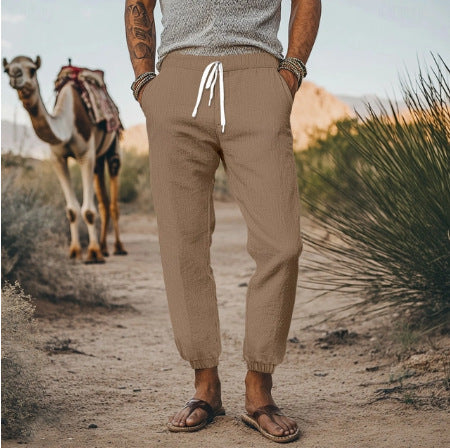 Casual cargo pants for men with elastic waistband and practical pockets Lune London