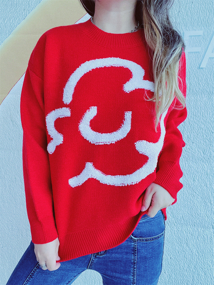 Pull femme décontracté avec impression graphique Chic & Stil