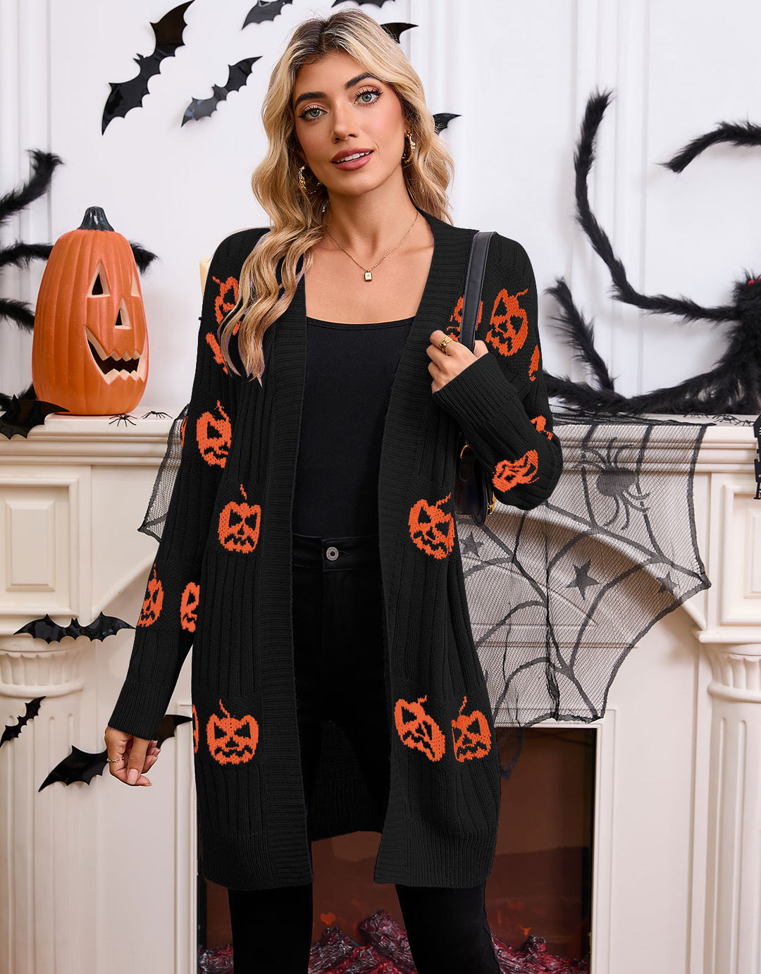 Cardigan femme avec motif fantôme Chic & Stil