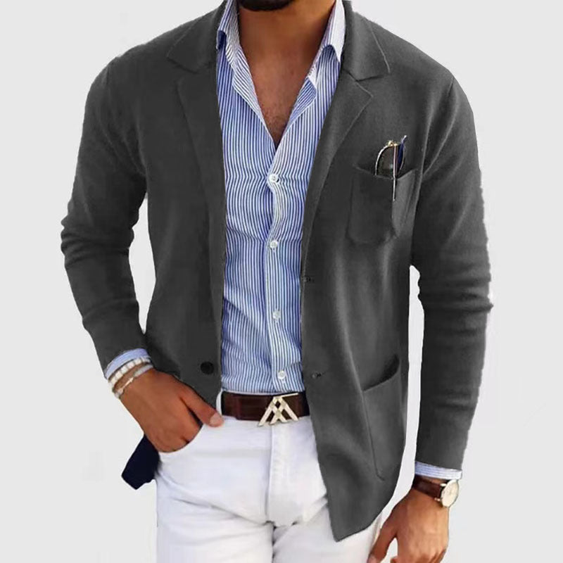Casual knit blazer for men with modern details Lune London