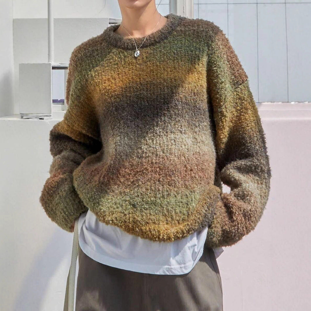Women Oversized Sweater with Modern Gradient and Soft Material Lune London