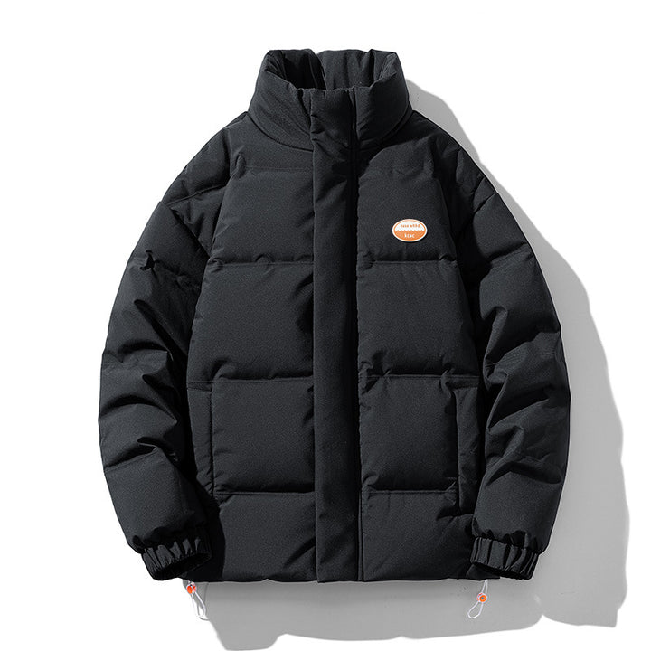 Lady insulated down jacket with high collar and side piped pockets Lune London