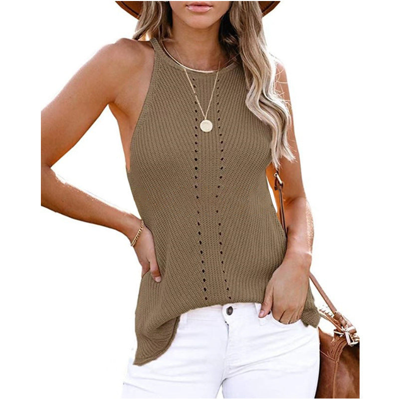 Ladies Knitted Sleeveless Top Lune London