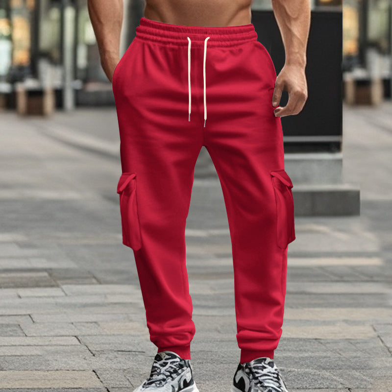 Cargo jogger pants for men with elastic waistband and practical pockets Lune London