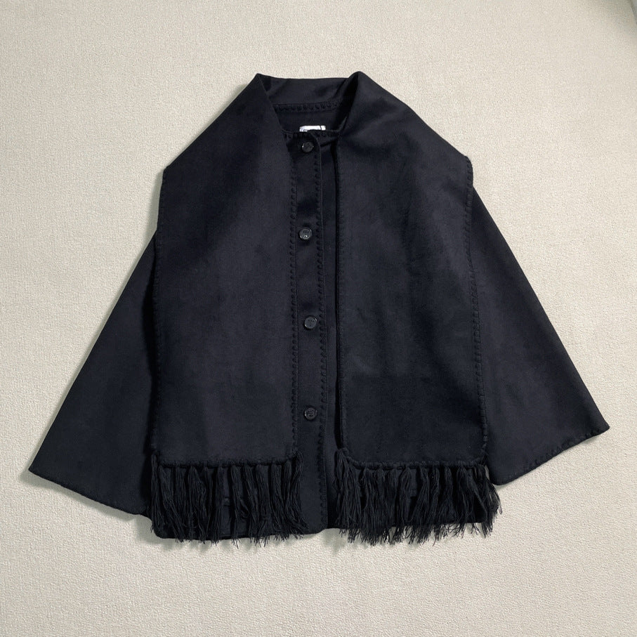 Poncho en laine élégant et polyvalent pour dames Chic & Stil