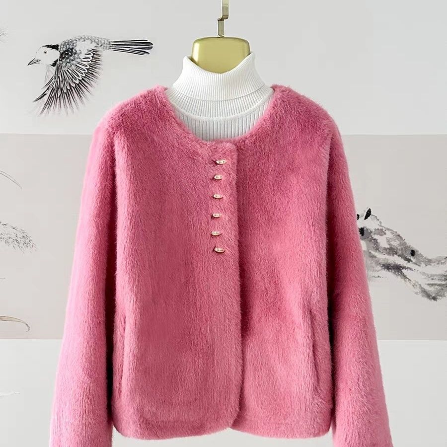 Veste douce pour femme avec détails de boutons dorés Chic & Stil