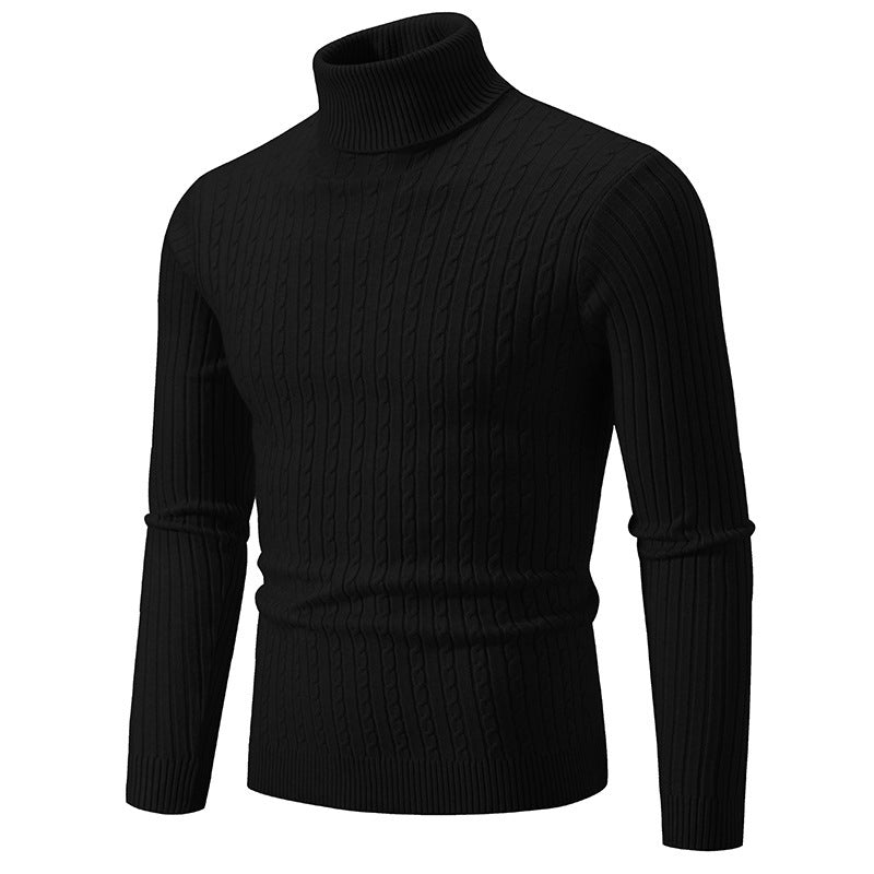 Elegant roll-neck sweater for men in fine knit Lune London