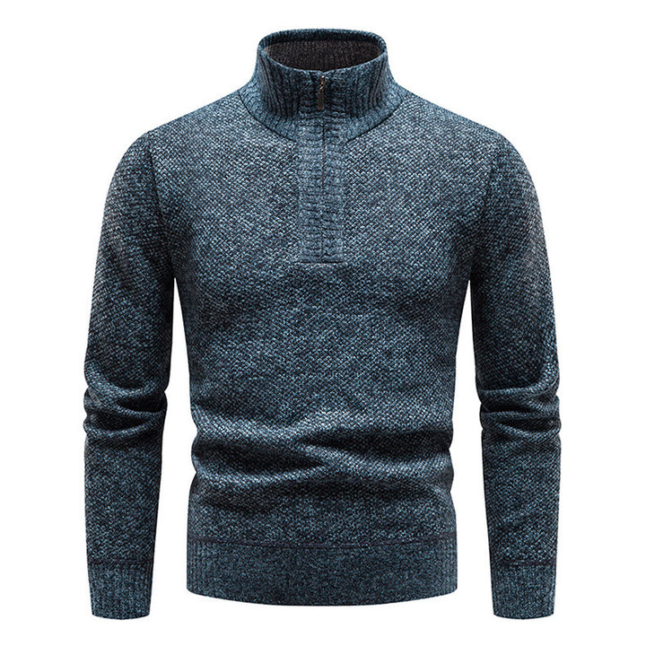 Men's stylish knit sweater with high collar and structured design Lune London