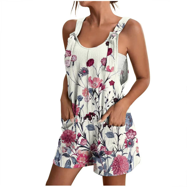 Casual jumpsuit for women with a floral design and practical pockets Lune London