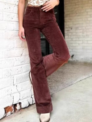 Flared jeans for women with vertical stripes and high waist Lune London