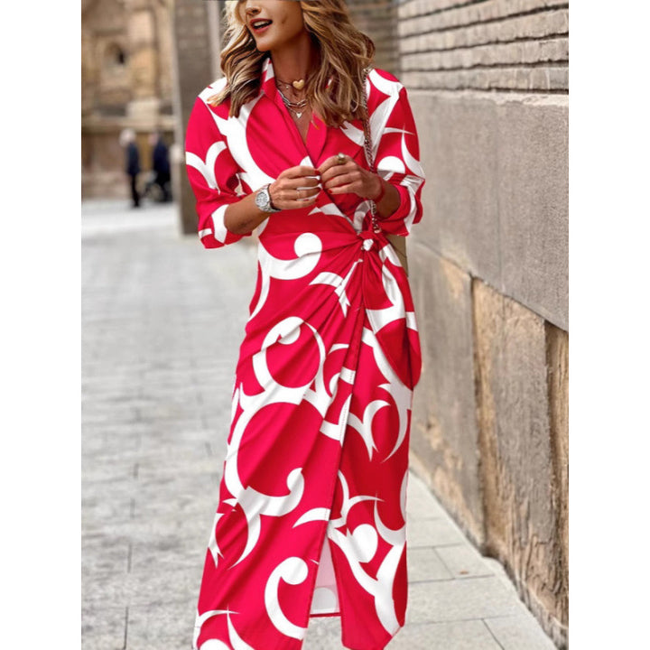 Woman Elegant Chic Wrap Dress