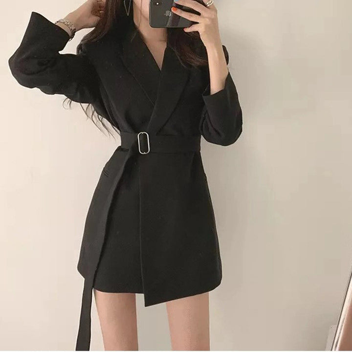 Ladies Elegant Blazer with Waist Belt Chic & Stil