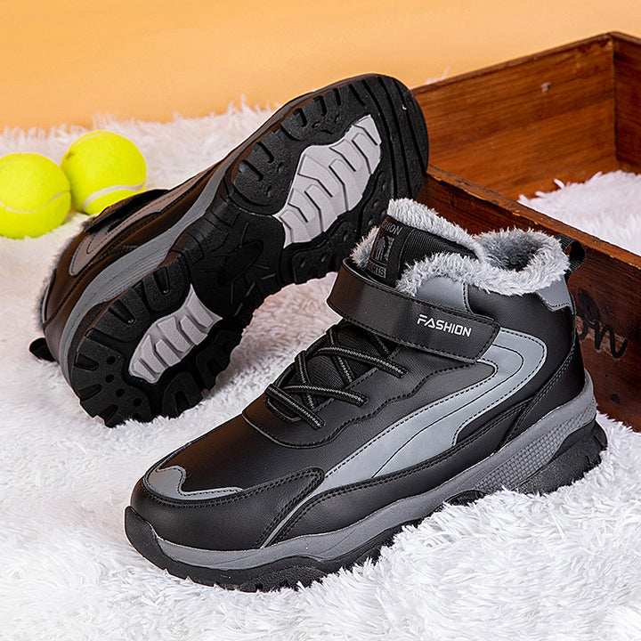 Women Warm Lined Winter Boots with Non-Slip Sole and Adjustable Velcro Closure Lune London