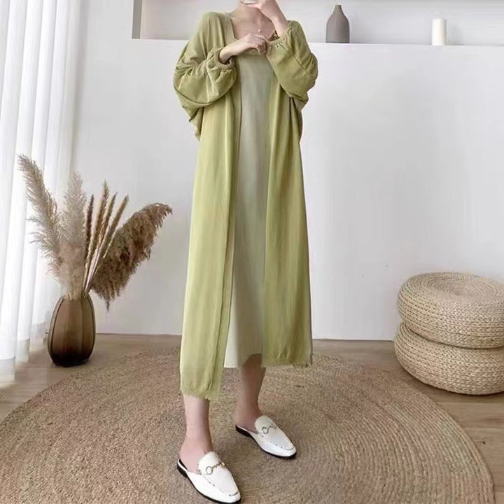 Robe maxi pour femmes avec superposition légère de kimono Chic & Stil