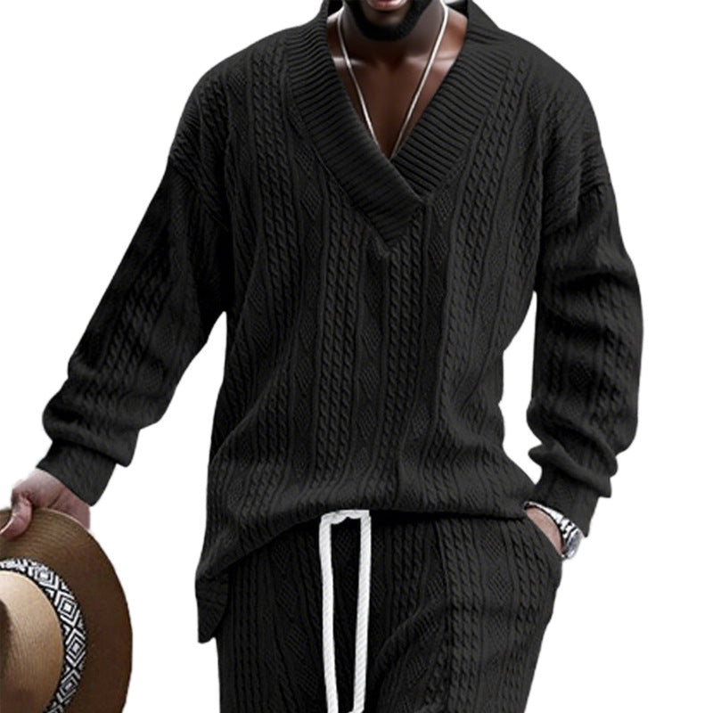 Men's knit pullover with modern v-neck and casual design Lune London