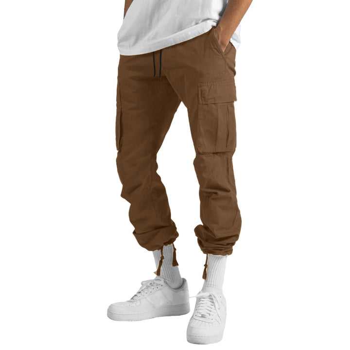 Men's cargo pants with practical side pockets and adjustable waistband Lune London