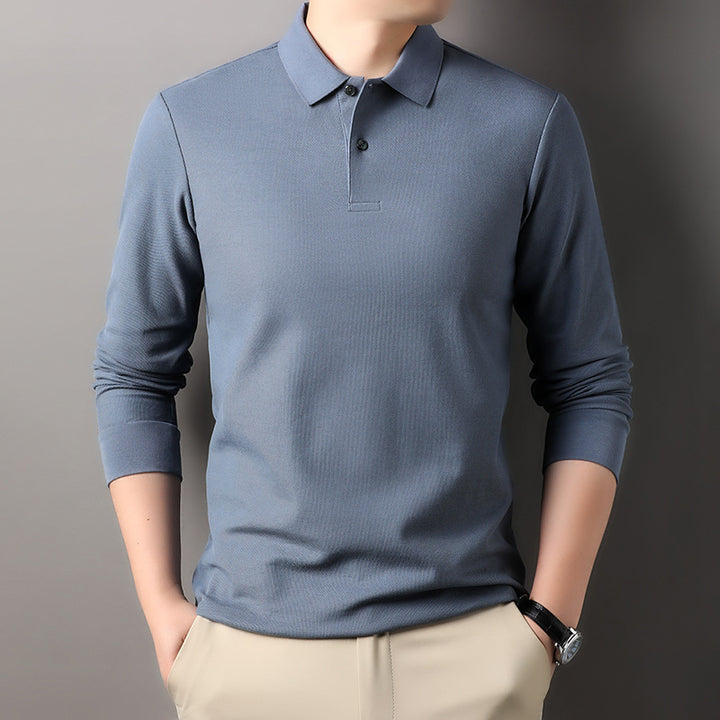 Long sleeve polo shirt for men in breathable functional material Lune London