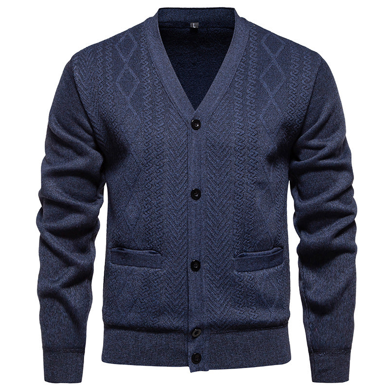 Trendy knit jacket for men with textured pattern Lune London