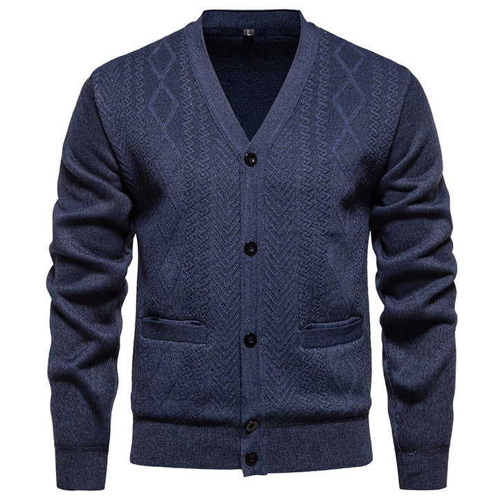 Trendy knit jacket for men with textured pattern Lune London