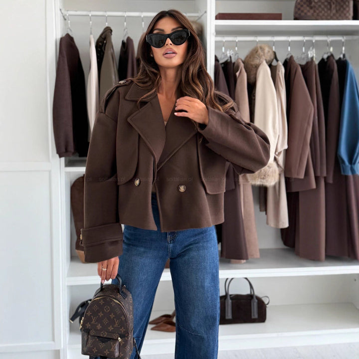 Oversized jacket for women with double row of buttons Lune London