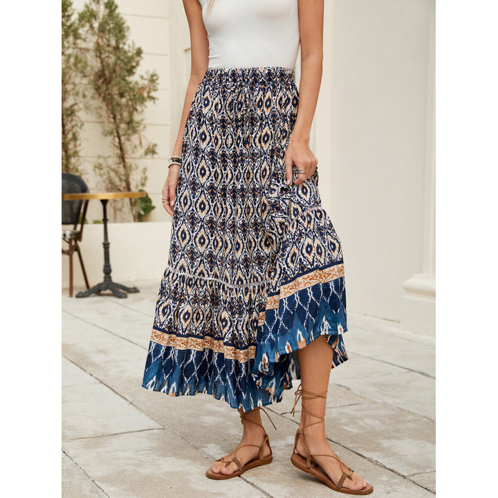 Ladies Bohemian Tiered Maxi Skirt Lune London