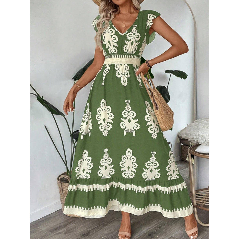 Bohemian maxi dress for women with A-line silhouette Lune London
