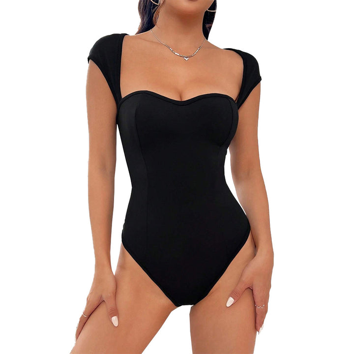Elegant swimsuit for women with heart-shaped neckline and textured design Chic & Stil