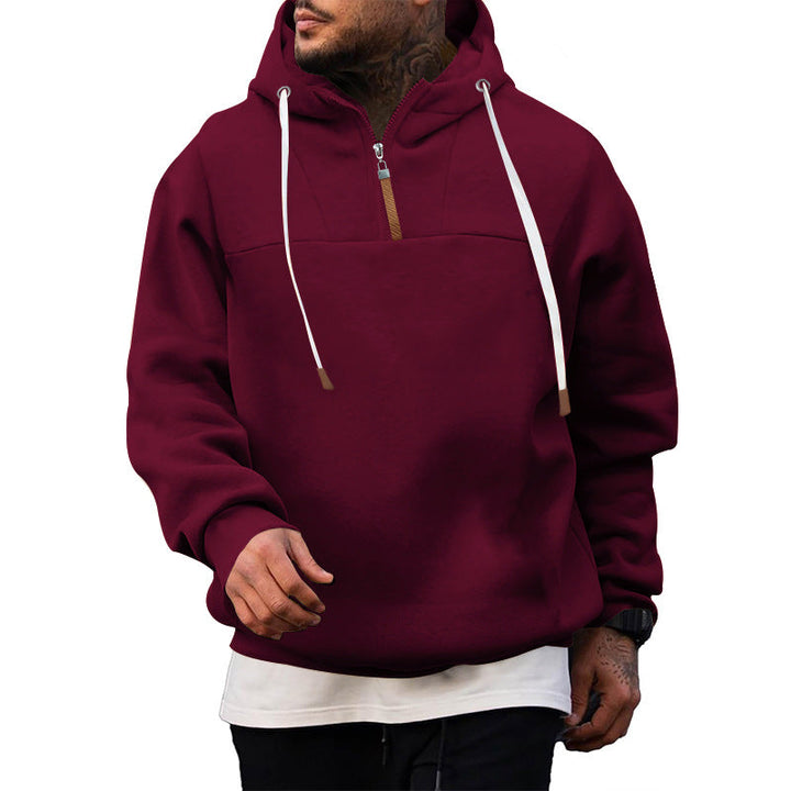 Men's Sporty Hoodie with Innovative Zipper Design Lune London