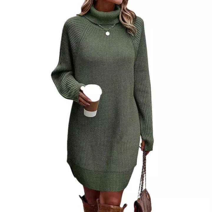 Knit dress for women with high collar Lune London