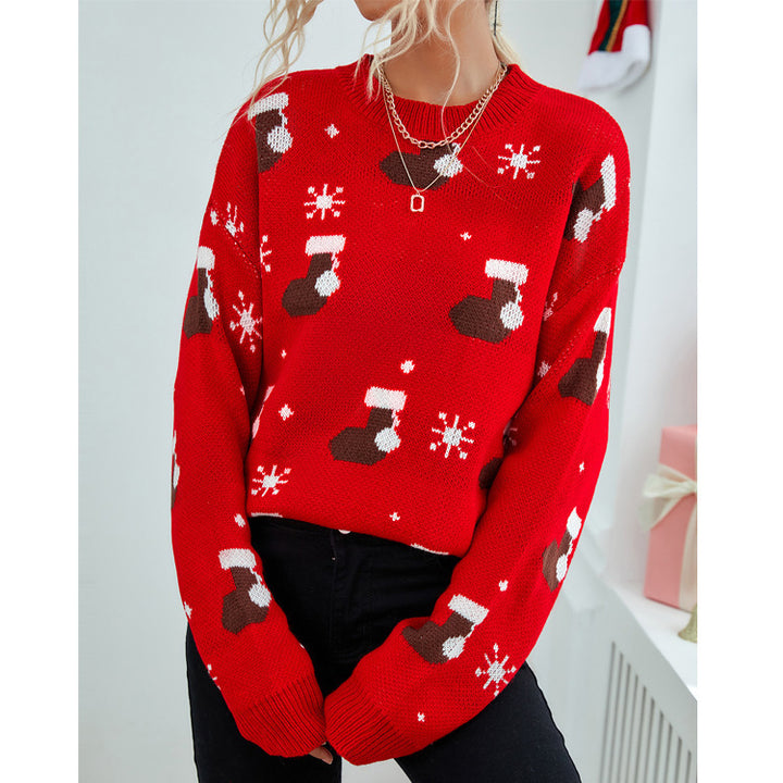 Women's Christmas sweater with festive pattern and relaxed fit Lune London