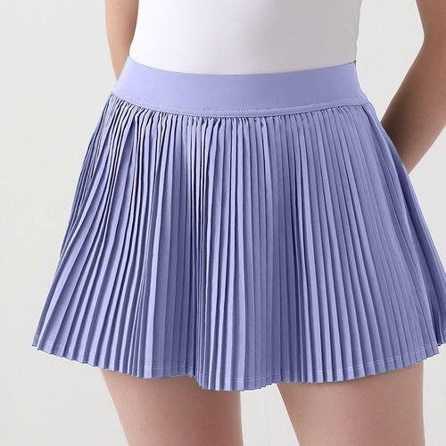 Pleated mini skirt for women with elastic waist and lightweight fabric Lune London
