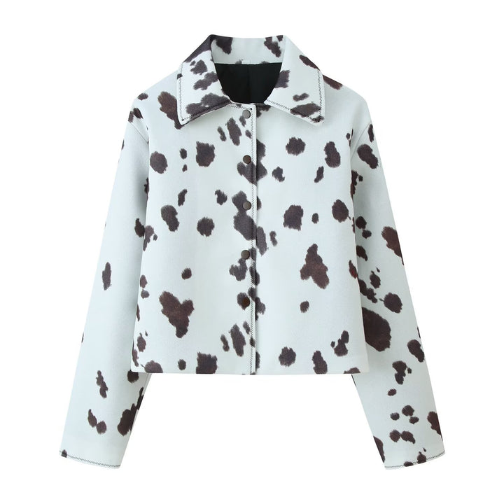 Veste féminine à la mode avec un motif de vache unique Chic & Stil