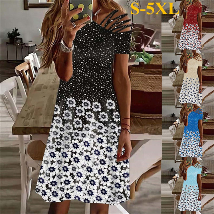 High-low floral dress Damen Lune London