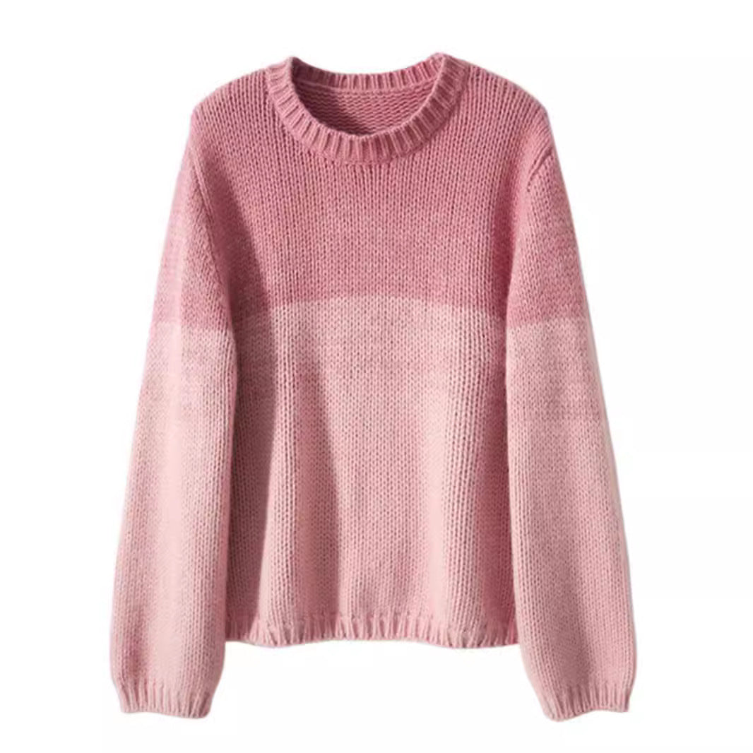 Knitted sweater for women with soft color gradient Lune London
