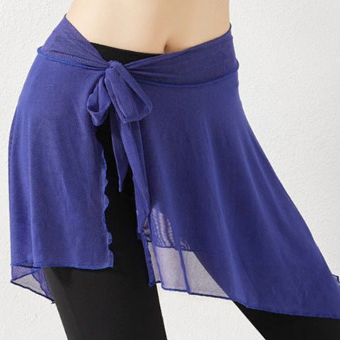 Women’s casual wrap skirt with asymmetrical hem and belt Lune London