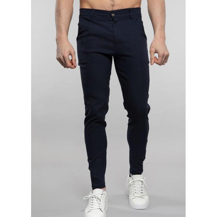Elegant slim-fit suit trousers for men with modern details Lune London