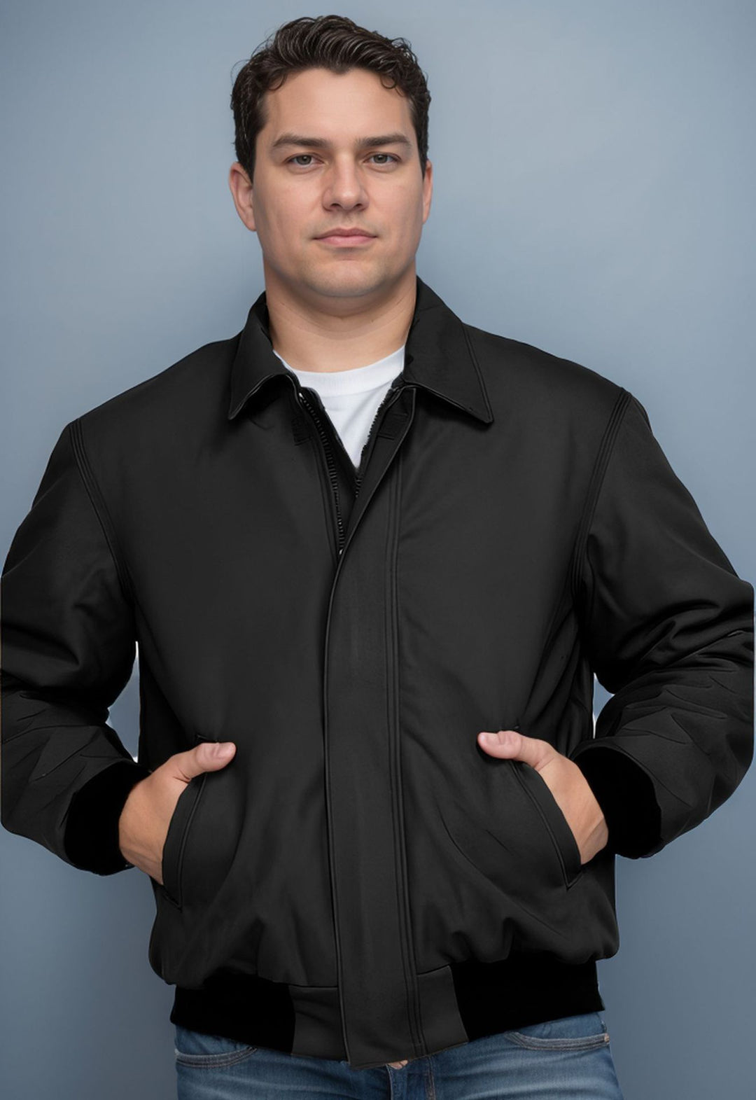 Elegant bomber jacket for men with practical pockets and elastic waistband Lune London