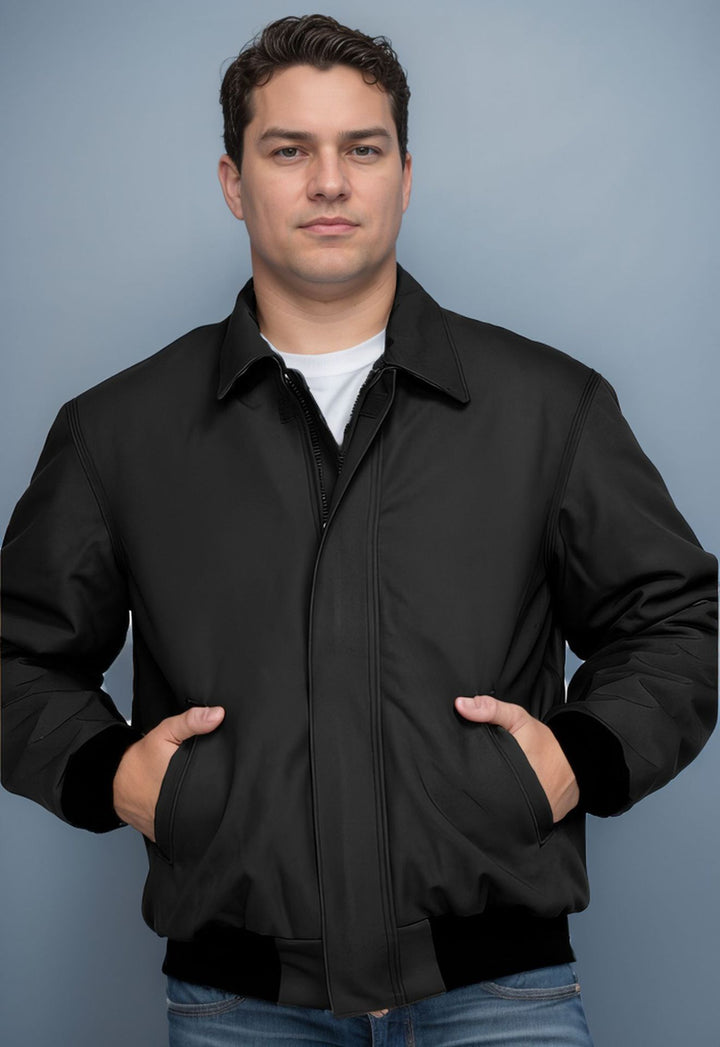 Elegant bomber jacket for men with practical pockets and elastic waistband Lune London
